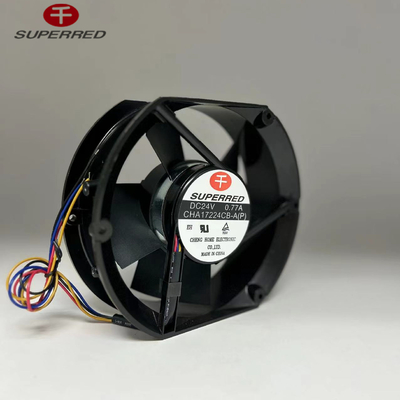 پلاستیک PBT سیاه 12V DC فن کامپیوتر 60x60x15mm 26g/7.5g سفارشی